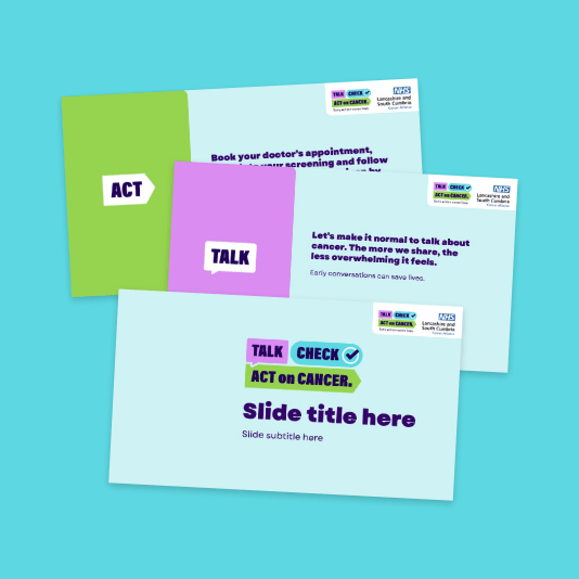 Talk Check Act on Cancer PowerPoint presentation slides